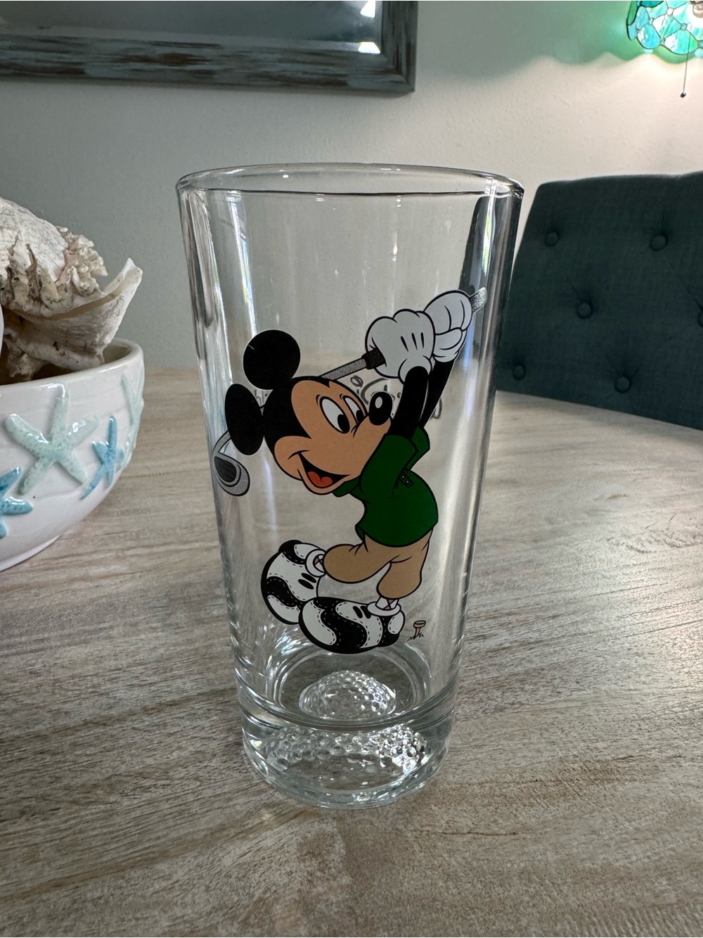 Disney golf drinking glass.